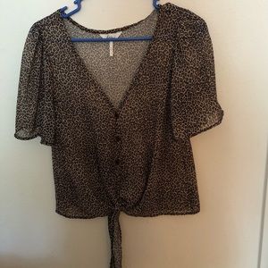 Leopard print blouse